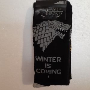 Game of Thrones Crew Socks 2 Pairs Nwt